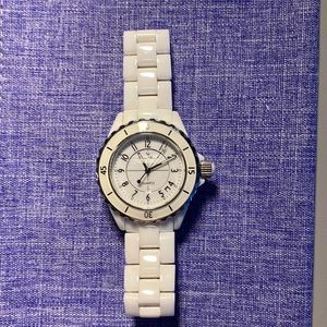 Lucien Picard ladies white ceramic watch